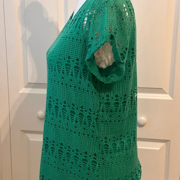 Chicos women green knit top~ Size1 - Picture 6 of 11